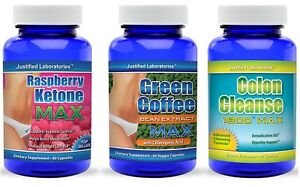 Pure Raspberry Ketone Colon Cleanse Green Coffee Bean Extract Weight Loss Diet