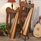 Rooebeck Minstrel Harp 29 String Chelby Levers Sheesham 5 Panels W/Pedestal