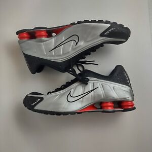 Nike Shox R4 OG Black Metallic Silver Red Sneakers Shoes BV1111-008 Men’s 10.5