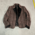 Vintage Blazer Sport Coat Women’s Jacket Faux Velvet Lapel Cuff Medium