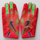 Nike Vapor Jet 8.0 Football Gloves Men's Large Red Orbit/Voltage Green