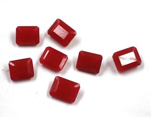 Amazing Red Ruby Burma Gemstone 80 Ct EGL Certified Natural Emerald Cut Lot AKN