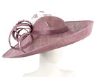 Large Mauve Sinamay Ladies Hat for Races.  100% Australian Seller