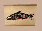 Haida Pacific Northwest Salmon Fish Box Design Tribal Native Slide Stash Box 9x7