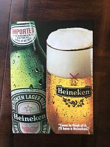 1983 vintage original print ad Heineken Imported Lager Beer From Holland