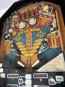 Vintage Star Trip Cocktail Table Pinball Machine - No. 1675 - Game Plan - 1970s