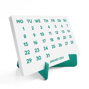 2024 Calendar - 2024 Desk Calendar Green Color
