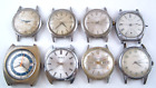 Vintage Mens Watch Lot of 8 Nelco Benrus Elgin Waltham Lord Terry Part Repair