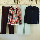 Vintage 70s Clothing Lot of 4 Loubella, Mardi Modes Tops Pants Women's Polyester