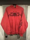 Vintage 90s JNCO Jeans Tribal,tag,  Hoodie Sz XL Red VTG Rare Y2K Pull Over