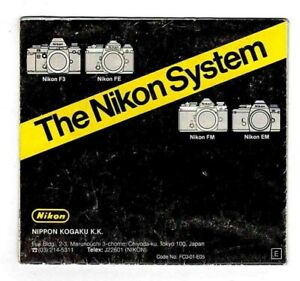 Nikon 35mm camera fold out customer brochure 1981