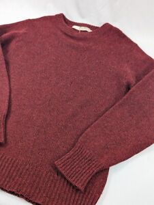 Vintage L.L. Bean Sweater Wool Nylon Crewneck Pullover Mens Size Large Flaw