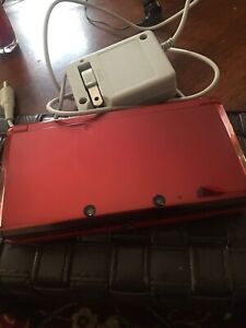 Nintendo 3DS Handheld System - Flame Red   VERY GOOD CONDITION  CHARGER INCLUDED