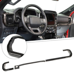 Center Console Dashboard Cover Trim Strips For Ford F150 2021+ Black Wood Grain (For: 2021 Ford F-150)