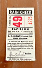 New ListingSAN FRANCISCO GIANTS SEALS STADIUM TICKET STUB 1958/59 2 YEARS ONLY WILLIE MAYS