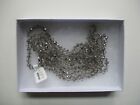 ANN TAYLOR LOFT Beaded Layering Necklace Gray And Silver Tone New With Tags