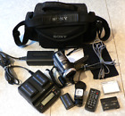 Sony Handycam DCR-PC330 MiniDV w/ 3 Batteries 2 Chargers Remote Light Tapes Bag