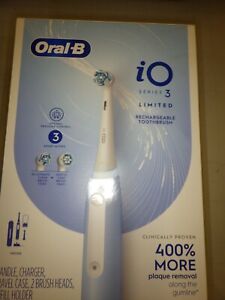 Oral-B iO Series 3 Limited Rechargeable Electric Powered Toothbrush, Blue