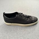 Ecco Soft 8 Mens Fashion Sneaker Black Leather Size 11 Extra Wide Comfort Shoe