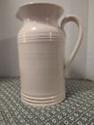 Horchow Vtg Cream Terracotta 9.5 Inch Pitcher  Farmhouse Style Made in Italy