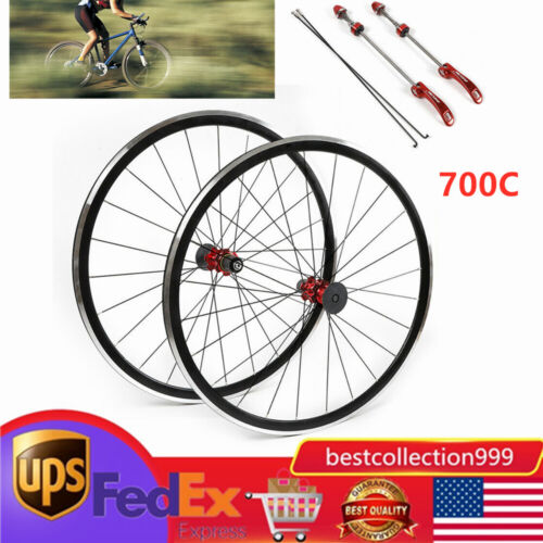 700C Road Bike Wheels Front Rear Clincher Rim Brake 7/8/9/10/11 Speed Bike Wheel