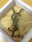 Yves Saint Laurent Novelty Brooch Pin Antique Gold Free Shipping from Japan