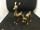 Pair of Large Vintage Brass Deer Figurines