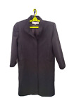VTG Bert Newman Wool Coat Womens Size 8 Petite Full Length Lined Heavy Trench US
