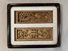 New ListingAntique Pair Chinese Wood Carvings in Wood Frame Shadow Box