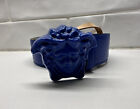 NEW Versace Mens Medusa Head Buckle Leather Belt Blue Size EU 100 US 40 NWOT