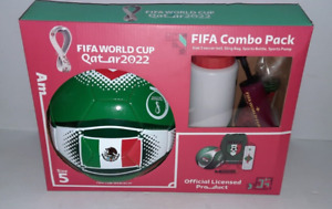 FIFA World Cup 4pc Combo Soccer Set, Size 5 Soccer Ball, Mexico Flag