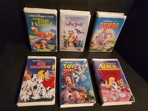 Lot of 6 Disney Family Movies VHS Dumbo, 101 Damations (dme24)