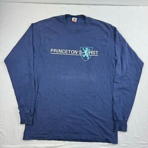 Vintage Princeton University Long Sleeve Shirt Adult XL Blue Wilson College 90s