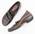 Merrell Spire Emme Brown Wedge Heels Mary Jane Round Toe Size 9 Chunky Leather