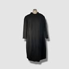 $2590 Akris Women's Black 3/4 Sleeve Front Zip Wool Dress Size 18