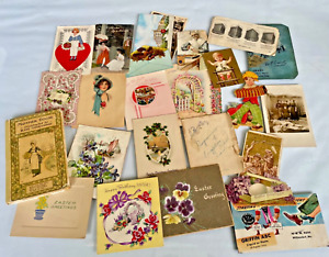 Antique Vintage Paper Ephemera Lot 20+ Collage, Art, Scrapbooking, Crafts, Cards