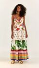 Farm Rio Maxi Dress Mixed Picnic Size M/NWOT