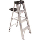 Werner 4 ft Aluminum Step Ladder (8ft  Reach Height) 300lb Load Capacity IA DUTY