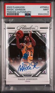 New Listing2022 flawless Finishes Autograph On card Auto signatures Magic Johnson /25 PSA9