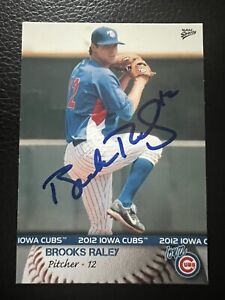 Brooks Raley Signed Autograph 2012 Iowa Cubs Team Set Card