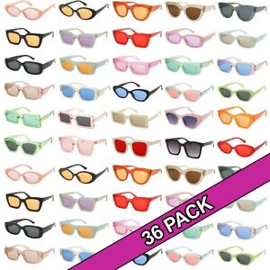 Sunglasses Bulk Lot Womens Glasses Festival Shades Color Lens Wholesale 36 PCS