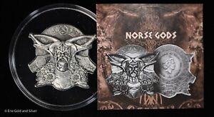 2022 2 Cedis Ghana Norse Gods Thor Silver Plated Zinc-Copper-Aluminum Coin 26g