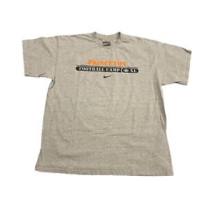 Vintage Y2K Nike Princeton University Football Camp T Shirt Mens XL College Gray