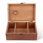 Wooden Sewing Box with Compartments, Vintage Sewing Case for Sewing Tools Acc...