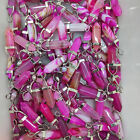 500pcs Natural Rose Red Line Agate Stone Point Chakra Healing Pendants Wholesale