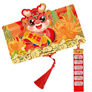 1 Piece 6-Slot Foldable Red Envelope 2024 Spring Festival Lucky Money Packet