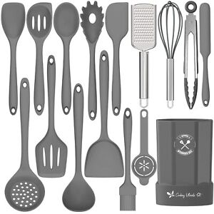New ListingSilicone Kitchen Utensils Set 16-Piece Silicone Cooking Utensils by  Heat Res...