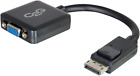 Mini Display Port Cable, Display Port to VGA, Male to Female, Black, 8 Inch