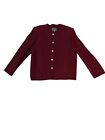 Mary Kimberley 100% Wool Cardigan Sweater Womens Large 46 Jacket Button Down Red