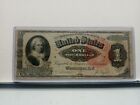 1886 $1 ONE DOLLAR SILVER CERTIFICATE Red Seal MARTHA NOTE FINE CONDITION